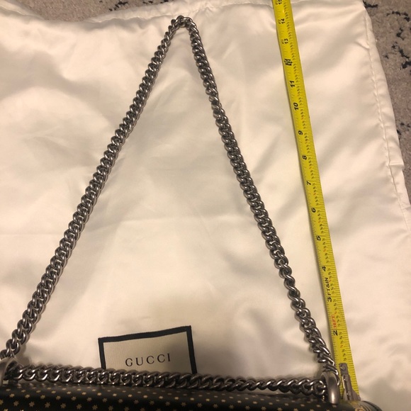 Gucci Dionysus Sega Moon Stars Shoulder Bag in Black with hand painted gold leaf - Picture 15 of 16